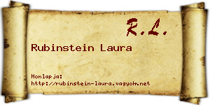 Rubinstein Laura névjegykártya